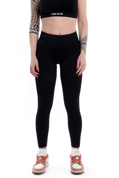 Leggings nero modello IMMO a vita bassa senza cuciture